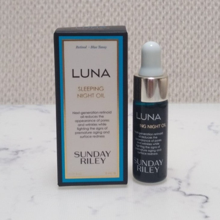 Sunday Riley Luna Sleeping Night Oil Retinol Treatment Tansy Serum Anti-Aging Pores Moisturiser Brightening Lines Spots