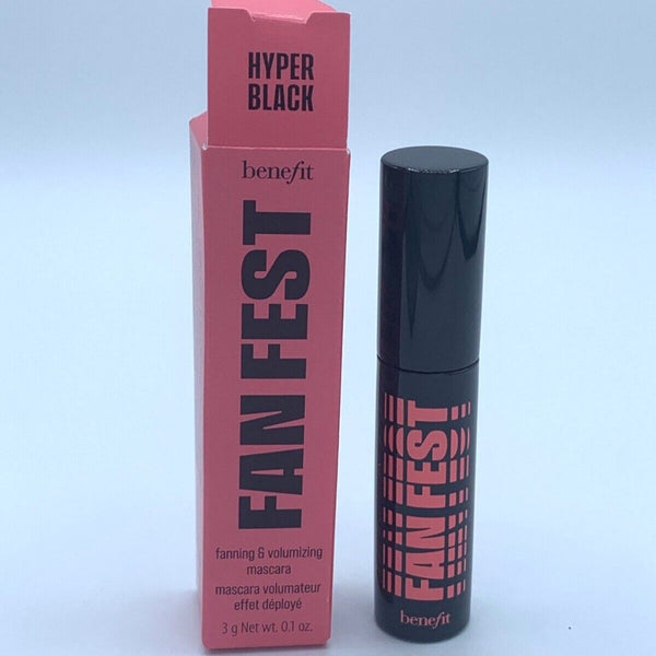 Benefit Fan Fest Fanning Volumizing Mascara Black Fibre B5 Curling Lengthening Resistant Travel Mini Sample Curved