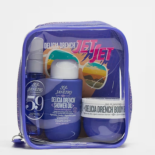 Sol de Janeiro Delicia Drench Jet Set Kit Travel Trial Gift Cream Body Wash Shower Gel Cheirosa 59 Perfume Mist Mini