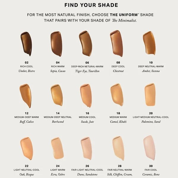 MERIT Uniform Tinted Mineral Sunscreen SPF 45 Light Sheer Tint Foundation Base BB CC UVA UVB Powder Sunblock Pores