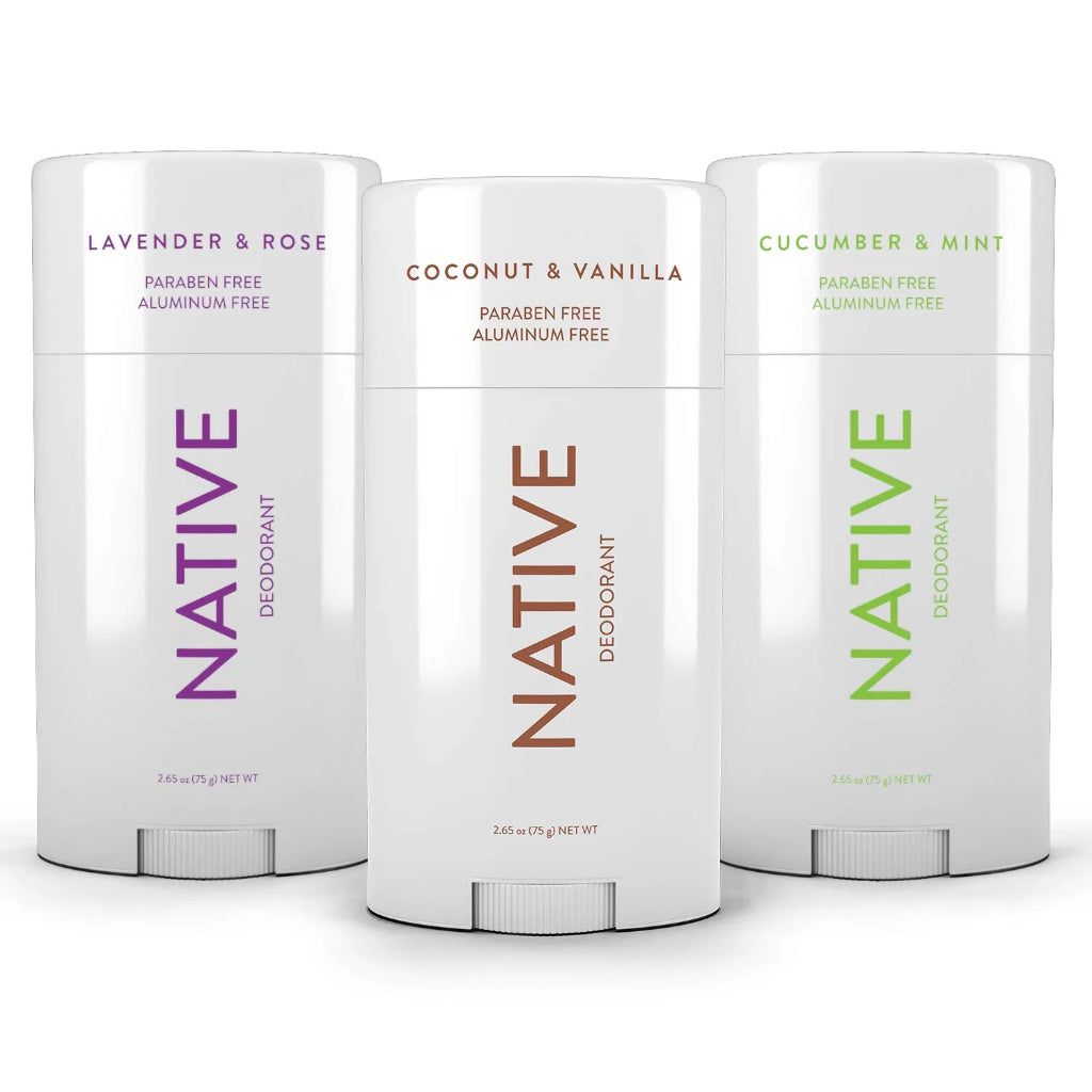 Native Natural Deodorant Regular Sensitive Coconut Cucumber Lavender Sea Rose Mint Powder Unscented Strong Stick Unisex