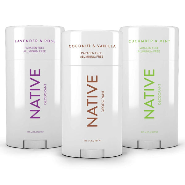Native Natural Deodorant Regular Sensitive Coconut Cucumber Lavender Sea Rose Mint Powder Unscented Strong Stick Unisex