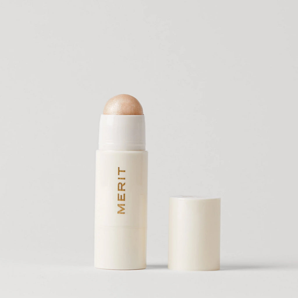 MERIT Day Glow Highlighting Balm Cream Highlighter Contour Dewy Bronzer Stick Sheer Rose Champagne Gold Eyeshadow Bronze