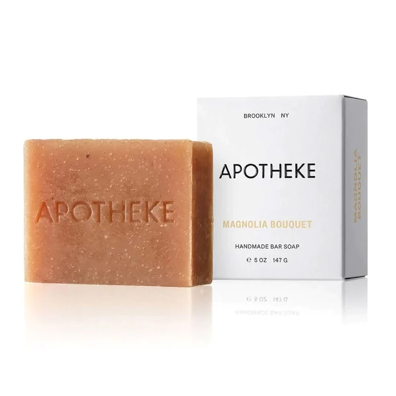 APOTHEKE Plant Based Handmade Bar Soap Luxury Hand Body Shower Wash Amber Magnolia Floral Lily Rose Woody Box