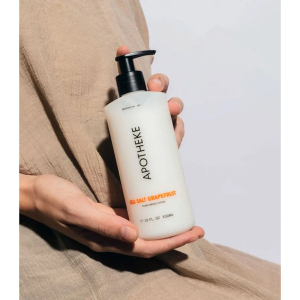 APOTHEKE Plant Based Body Lotion Luxury Moisturiser Amber Charcoal Magnolia Fresh Floral Woody Rose Lily Sandalwood Aloe