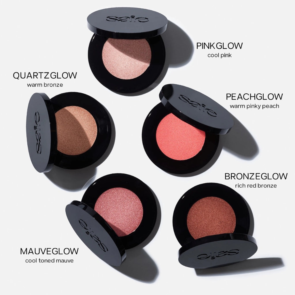 Saie Glow Sculpt Multi-Use Cream Highlighting Blush Bronzer Contour Bronze Mauve Pink Peach Warm Highlighter