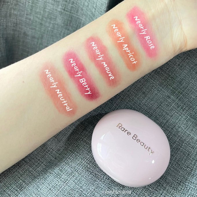 Rare Beauty Stay Vulnerable Melting Blush Cheek Liquid Cream Balm Coral Berry Pink Neutral Natural Flush Rose Peach