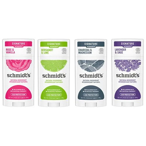 Schmidt's Schmidt Natural Deodorant Stick Justin Bieber Sensitive Charcoal Cucumber Jasmine Cedarwood Powder Rose Unisex