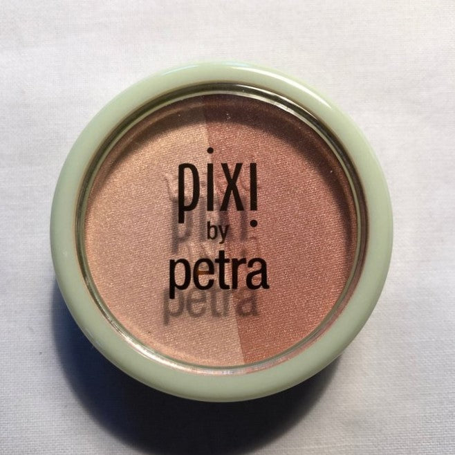 Pixi Beauty Blush Duo Peach Honey Mini Highlighter Shimmer Peach Champagne Compact Kit Set Powder Palette