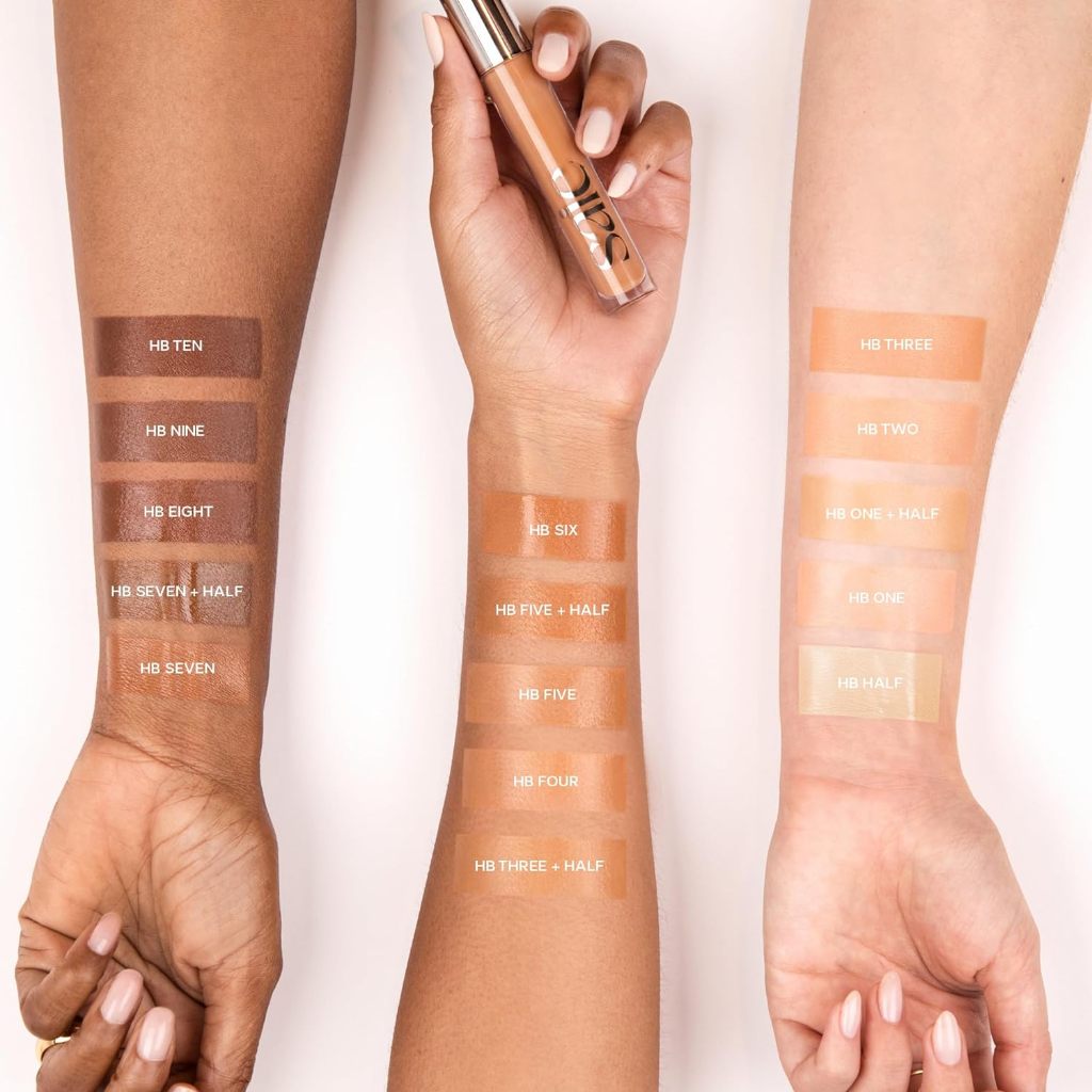 Saie Hydrabeam Brightening Hydrating Creamy Under Eye Concealer Cream Light Neutral Medium Golden Brightening Olive