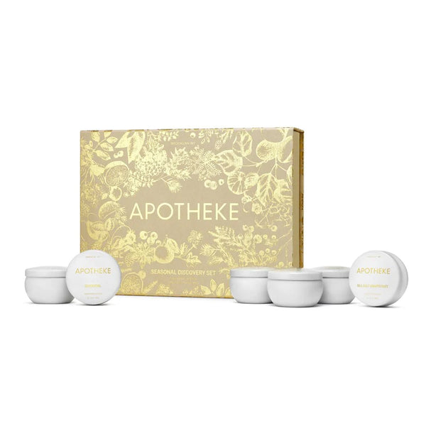 APOTHEKE Seasonal Discovery Mini Scented Candle Tin Set 12 Piece Advent Calendar Holiday Gift Box Fresh Floral Fruity