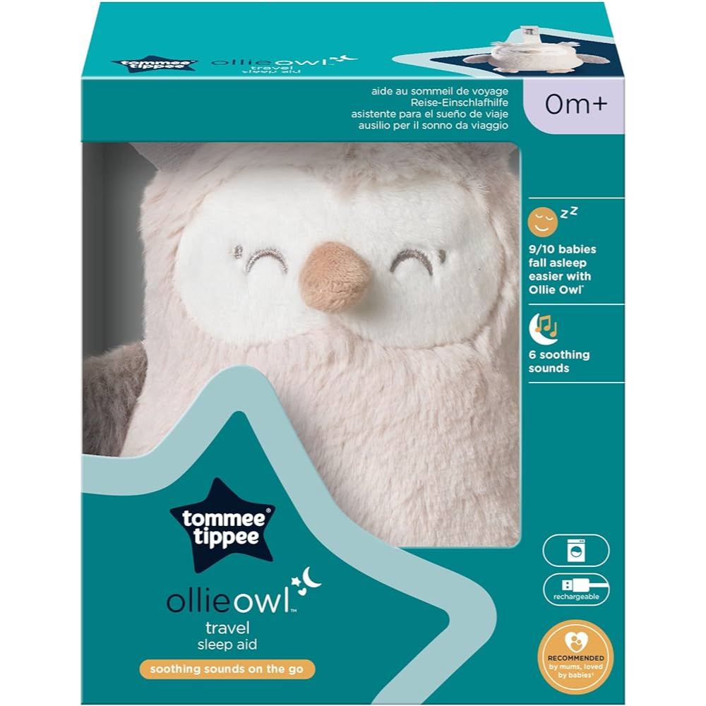 Tommee Tippee Mini Travel Sleep Aid Portable Ollie Owl Pip Panda Baby Sleep Soother White Soft Plush Toy Gift Washable