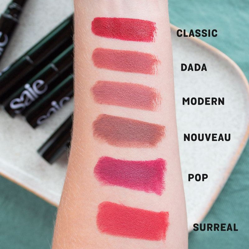 Saie Lip Blur Soft Matte Hydrating Lipstick Balm Oil Acid Wax Red Nude Warm Brown Berry Rose Plumper Plumping