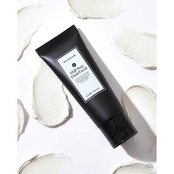 Naturium Half Step Flash Facial Mask Treatment Glycolic Acid Brightening Exfoliating
