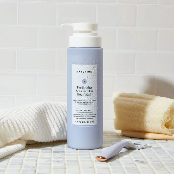 Naturium Soother Sensitive Skin Body Wash Shower Gel Cream Calendula Marshmallow Chamomile Soothing Tea