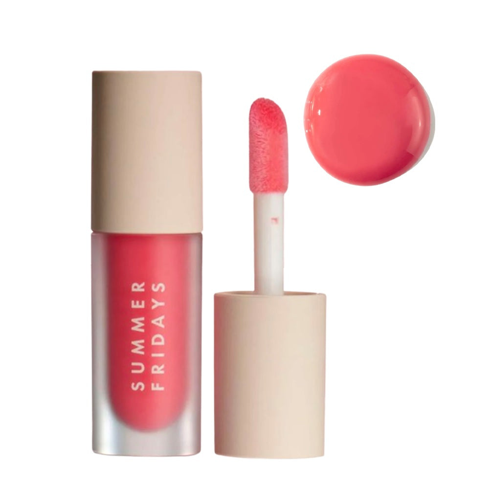 Summer Fridays Dream Lip Oil Tint Rosy Pink Sheer Brown Hydrating Treatment Plumping Gloss