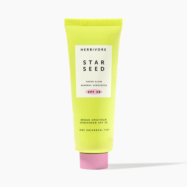 Herbivore STAR SEED Sheer Glow Mineral Sunscreen SPF 30 Tinted Moisturiser Zinc Vitamin C Makeup Foundation Base Primer