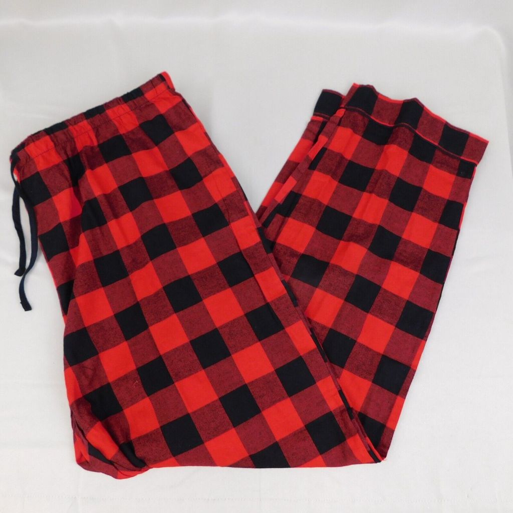Wondershop Target Men Mens Holiday Red Check Pajama Sleepwear Black Plaid S Small Set Long Sleeve Pants Checked Pyjamas