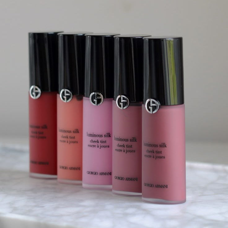 Giorgio Armani Luminous Silk Cheek Tint Liquid Blush Natural Berry Red Pink Coral Peach Radiant Glow