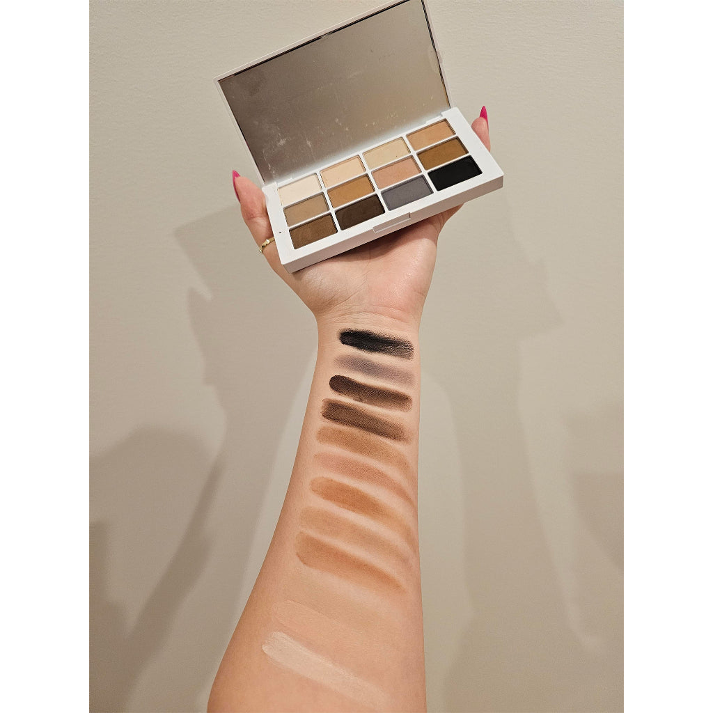 Makeup By Mario Master Mattes Eyeshadow Palette Compact Powder Neutrals Matte Brown Nude Cream Black Warm Neutral