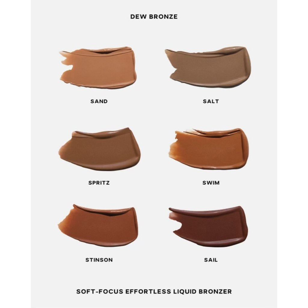 Saie Dew Bronze Face Liquid Bronzer Contour Tan Medium Plumping Brightening Blurring