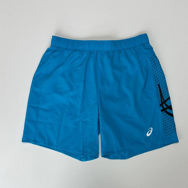 ASICS ICON SHORT Island Blue Polyester Running Training Shorts Lightweight Breathable Quick Dry Brief Exercise Gym