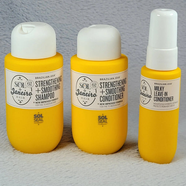 Sol de Janeiro Brazilian Joia Shampoo Milky Leave In Conditioner Strengthening Smoothening Damage Repair Treatment Mini