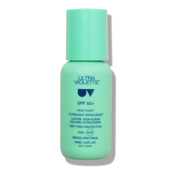Ultra Violette Fave Fluid SPF 50+ Ultralight Skinscreen Niacinamide Fragrance Vitamin Sunblock Sunscreen Primer UVA UVB