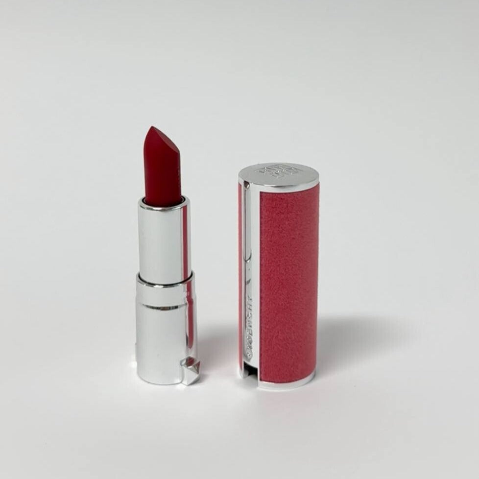 GIVENCHY Le Rouge Sheer Velvet 37 Blurring Matte Lipstick Red Warm Butter Vitamin E Oils Mini Sample Travel Deep Rich