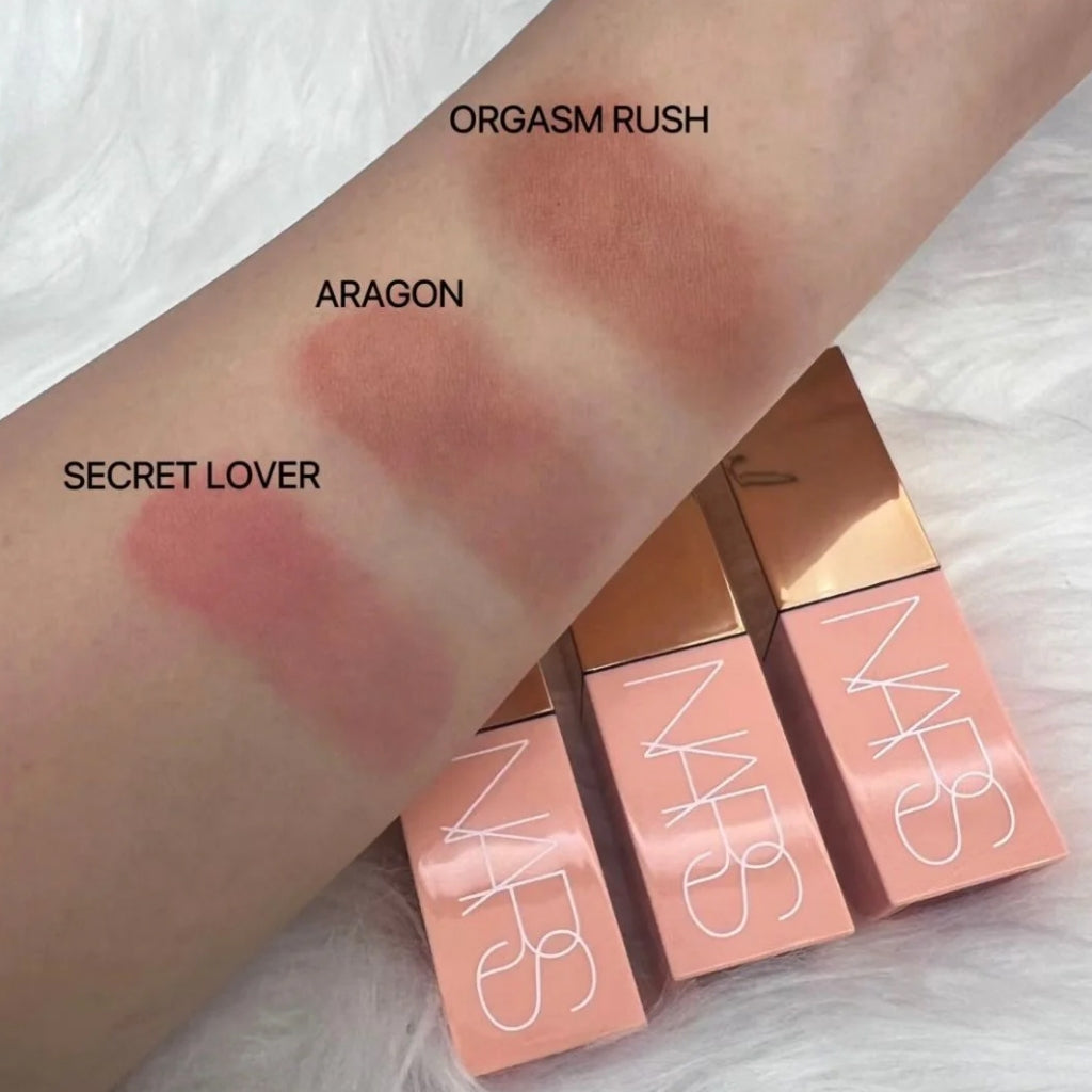 NARS Afterglow Liquid Blush Aragon Tint Brown Neutral Warm Nude Natural Lightweight Creamy Buildable Hydrating Pigmented