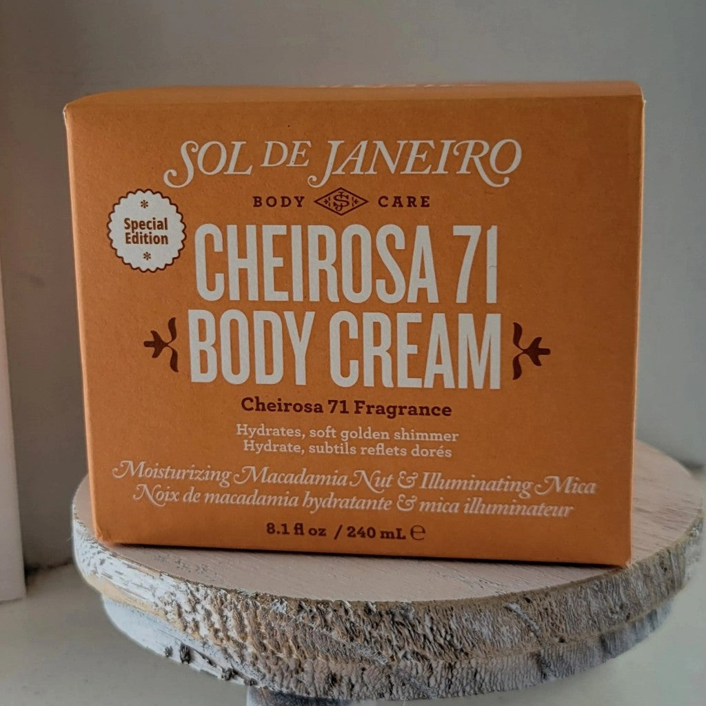 Sol de Janeiro Cheirosa 71 Body Cream Lightweight Hydrating Moisturiser Lotion Shimmer Smoother Vanilla Nut Butter