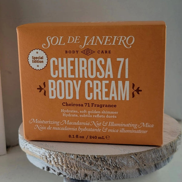 Sol de Janeiro Cheirosa 71 Body Cream Lightweight Hydrating Moisturiser Lotion Shimmer Smoother Vanilla Nut Butter