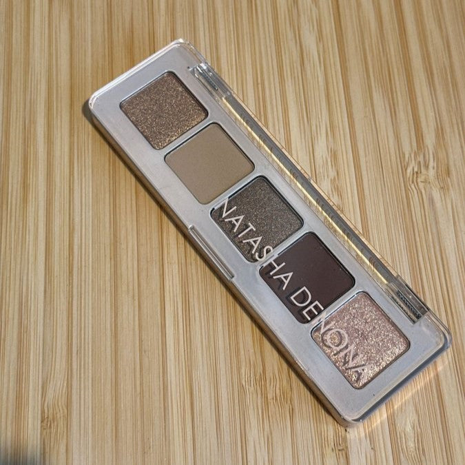 Natasha Denona Mini Glam Eyeshadow Palette Gold Brown Taupe Matte Shimmer Metallic Travel Eye Shadow Neutral Warm