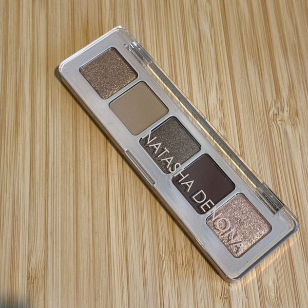 Natasha Denona Mini Glam Eyeshadow Palette Gold Brown Taupe Matte Shimmer Metallic Travel Eye Shadow Neutral Warm