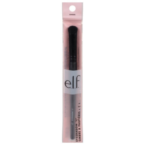 Elf e.l.f. Eyeshadow C Brush Medium Soft Smoky Smokey Shadow Powder Blending Synthetic Medium Travel