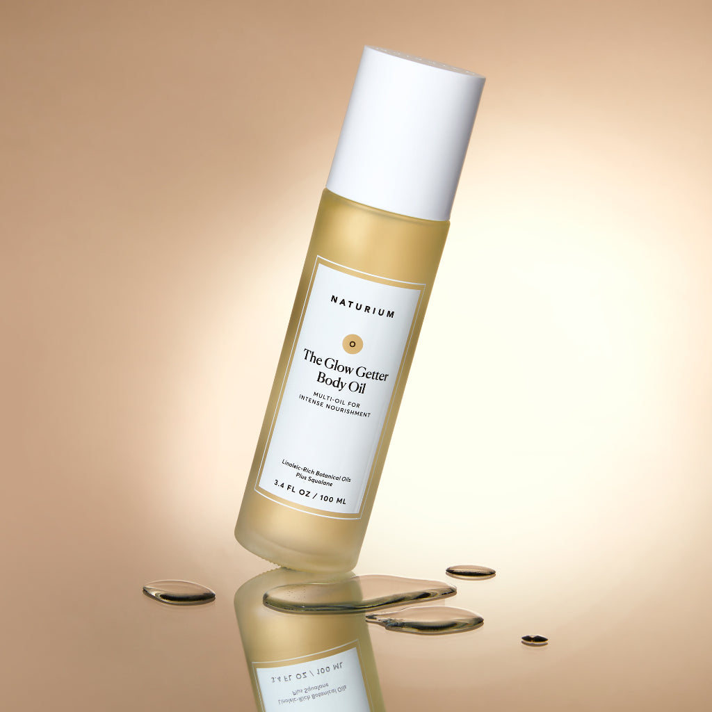 Naturium Glow Getter Body Massage Oil Olive Jojoba Rosehip Squalane Moisturiser Antioxidant Firming