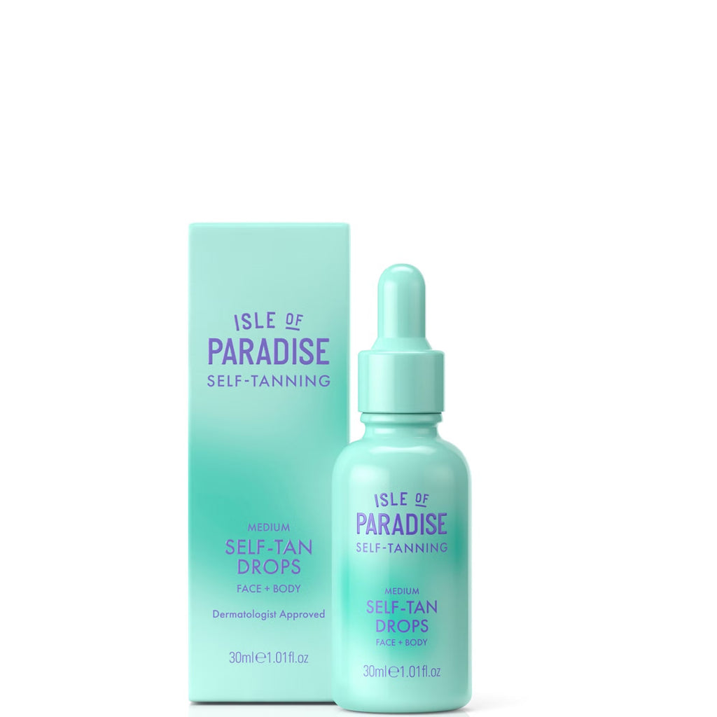 Isle of Paradise Self Tanning Drops Medium Face Body Brightening Balancing Bronze Warm Sun-kissed Glow