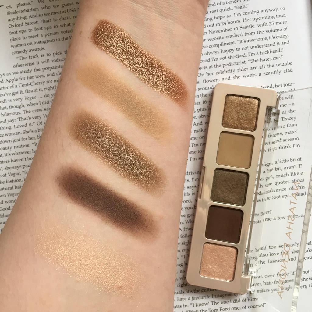 Natasha Denona Mini Glam Eyeshadow Palette Gold Brown Taupe Matte Shimmer Metallic Travel Eye Shadow Neutral Warm