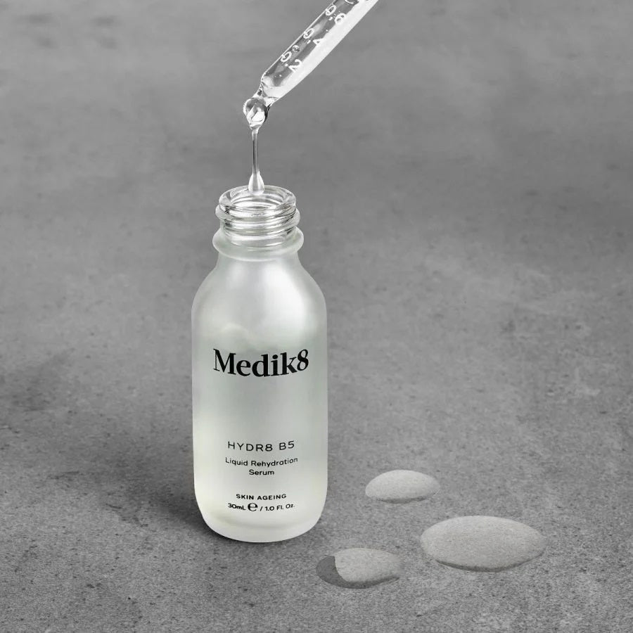 Medik8 Hydr8 B5 Liquid Rehydration Serum Hyaluronic Moisturising Vitamin Lines Wrinkles Plumping Smoothing Essence