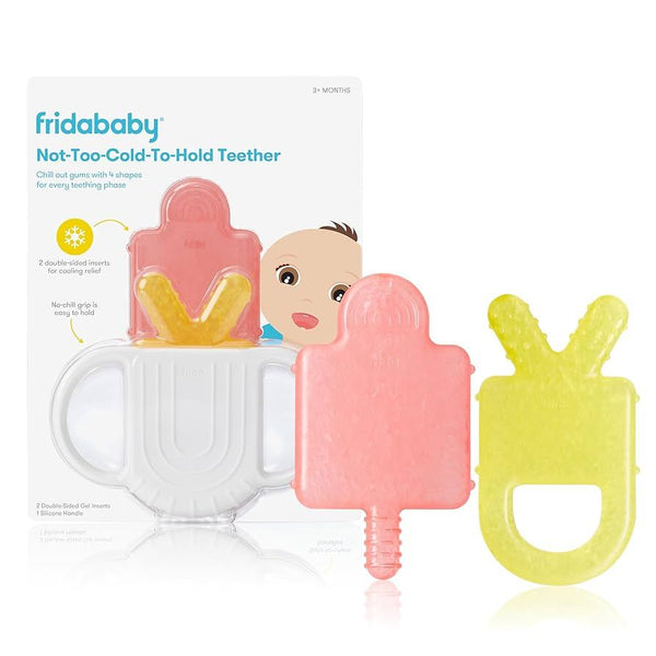 Frida Fridababy Not Too Cold To Hold Teether Teething Gum Silicone Baby Toddlers Shapes Cooling Travel Pacifier Toy