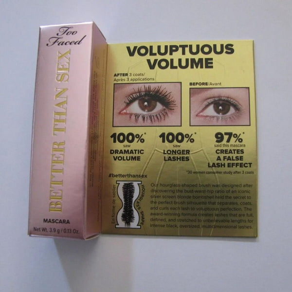 Too Faced Better Than Sex Mascara Volumizing Lengthening Curling Lifting Mini Sample Travel Black