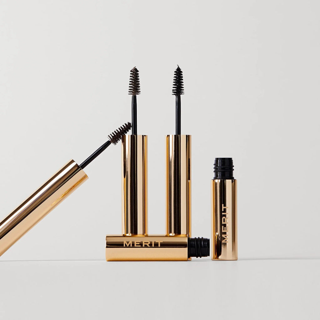 MERIT Brow 1980 Volumizing Pomade Tinted Tint Gel Wax Eyebrow Brown Black Blonde Taupe Neutral Warm Vitamin B5 Clay