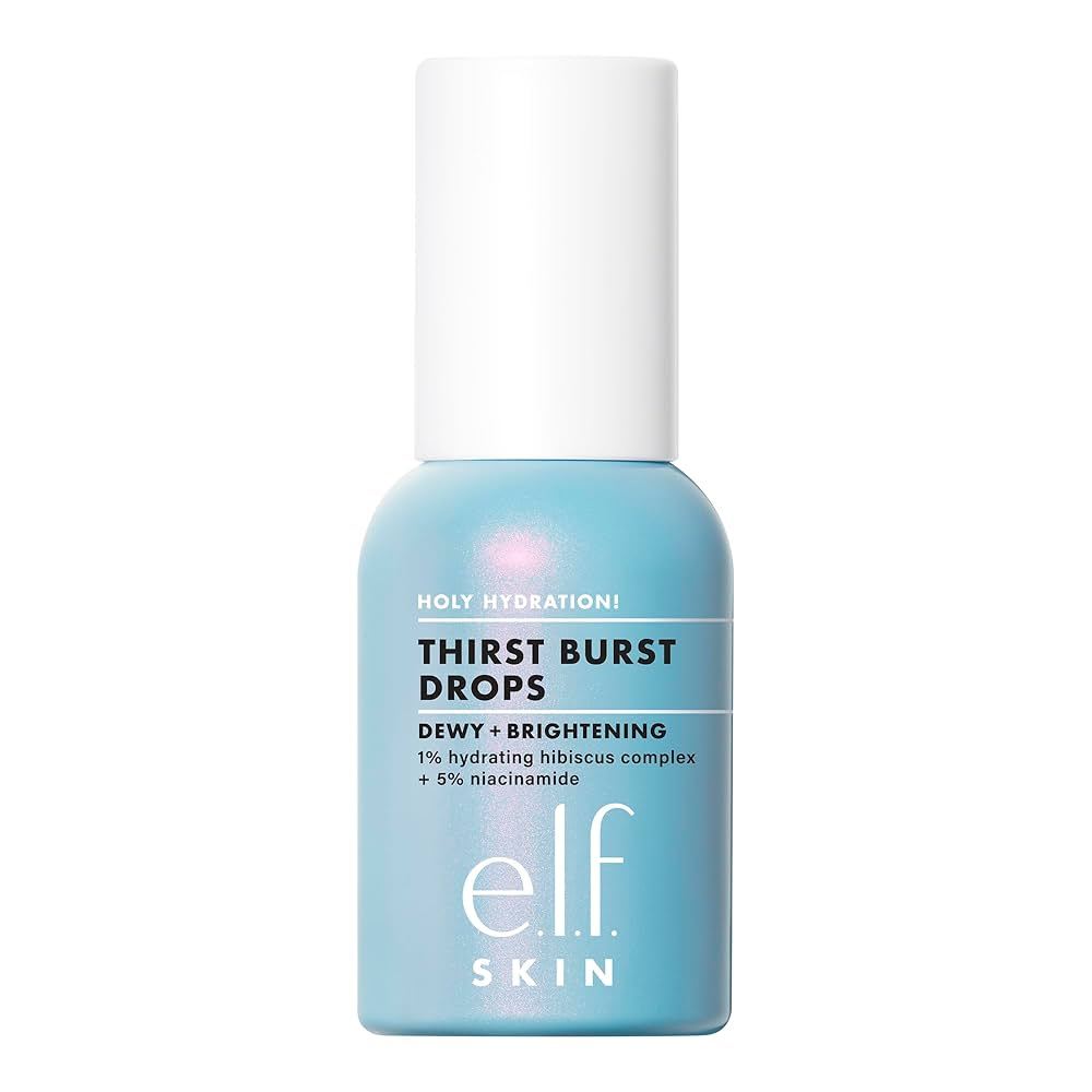 e.l.f. elf Holy Hydration Thirst Burst Drops Brightening Serum Essence Niacinamide Hyaluronic Primer Dewy Moisturiser