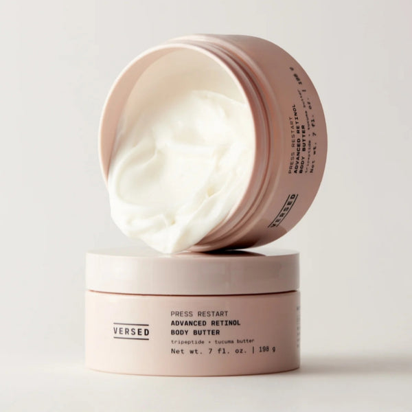 Versed Press Restart Advanced Retinol Body Butter Cream Firming Smoothing Moisturizing Radiant Lotion Cocoa Sensitive