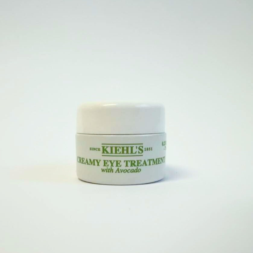KIEHL’S Creamy Eye Treatment Avocado Butter Moisturiser Oil Gentle Travel Cream Sample Brightening Dry Lines Caffeine