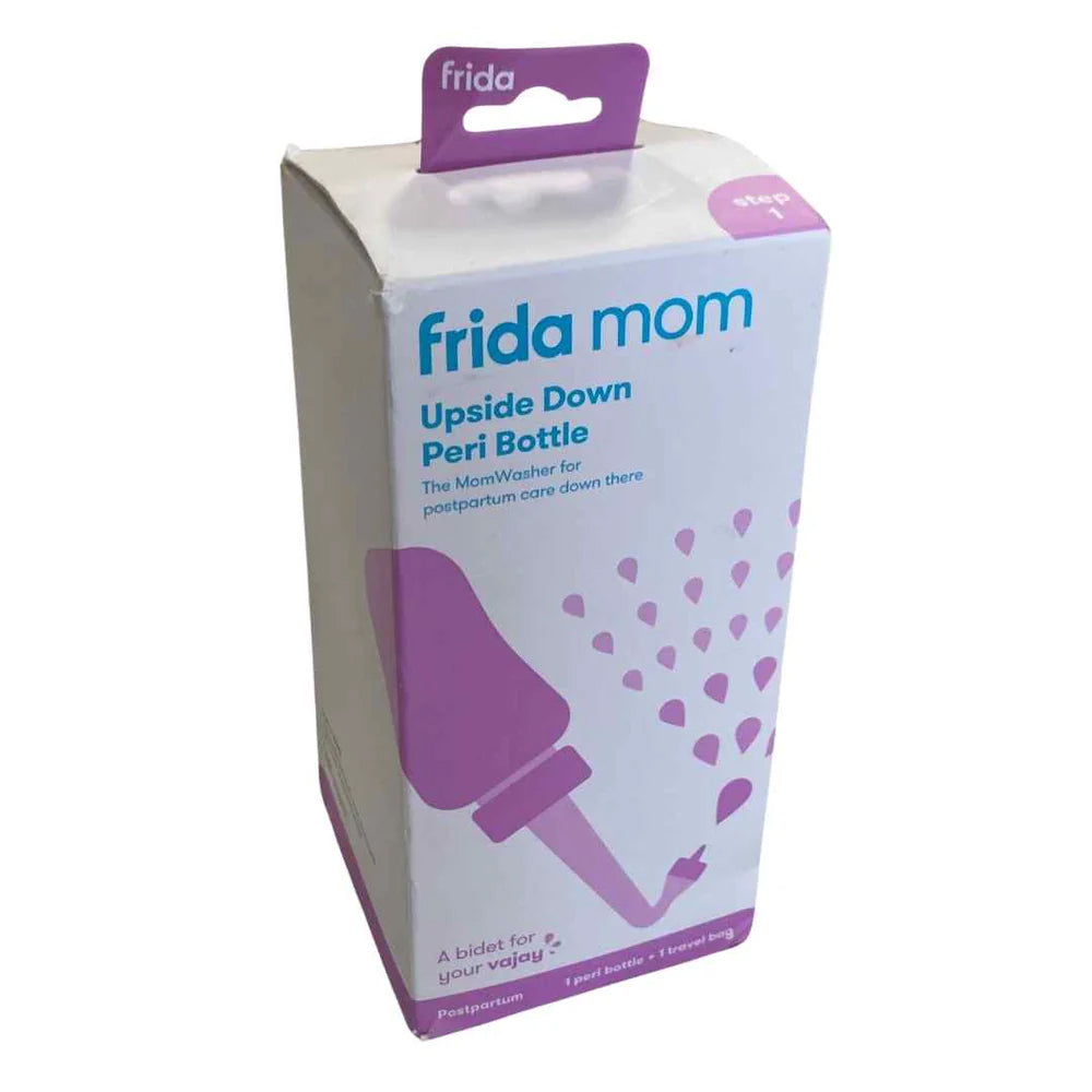 Frida Mom Upside Down Peri Bottle Travel Portable Bidet Postpartum Relief Pink Gray Blue Grey Spray