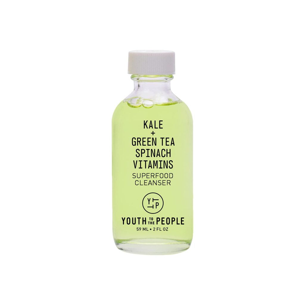 Youth to the People Superfood Face Gel Kale Spinach Tea Cleanser Remover Wash Antioxidants Vitamin C E Travel Mini