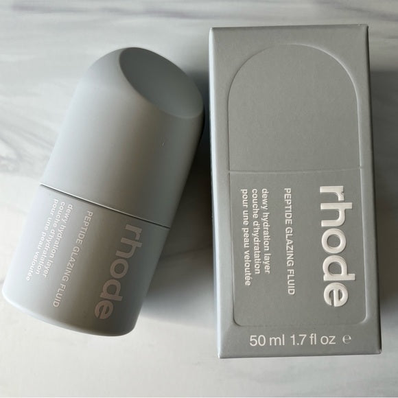 Rhode Peptide Glazing Fluid Dewy Hydration Primer Base Light Gel Serum Makeup Niacinamide Hyaluronic Brightening Oil