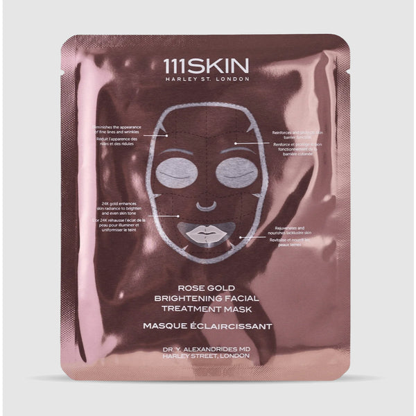 111Skin Harley St. London Rose Gold Brightening Facial Treatment Mask 24K Gold Rejuvenates Nourishes Peptides Hydrogel