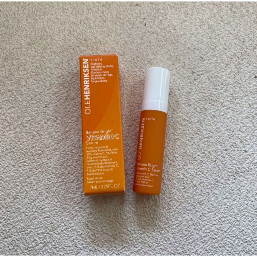 OLEHENRIKSEN  Banana Bright Vitamin C Serum Firming Hydrating Radiance Hyaluronic Aging Pores Spots Wrinkles Sample Acid